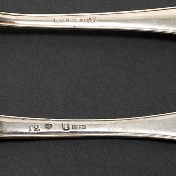 11 silver spoons, among others Magnus Ljungqvist, Kristianstad 1804.