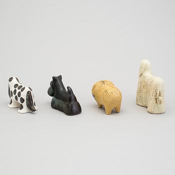 A set 13 stoneware sculptures by Lisa Larson, Gustavsberg.