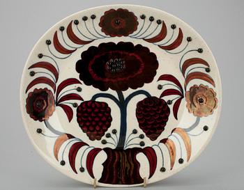 DEKORATIONSFAT, keramik, "Rose", Birger Kaipiainen, 1905/2000, Arabia 1980.