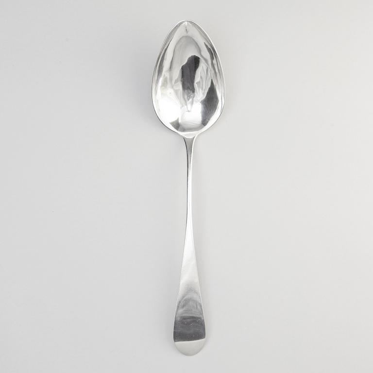 A Danish Silver Serving Spoon, mark of Jørgen Mønster, Copenhagen 1816.