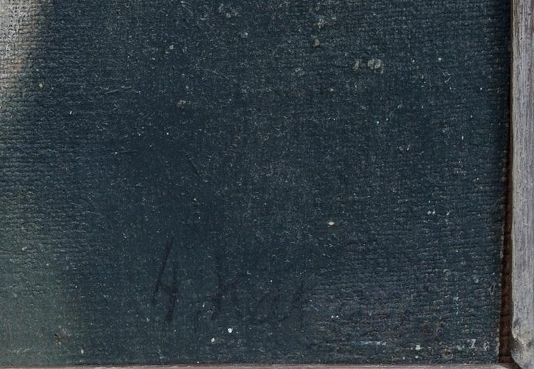 AXEL KARGEL, olja på pannå, signerad.