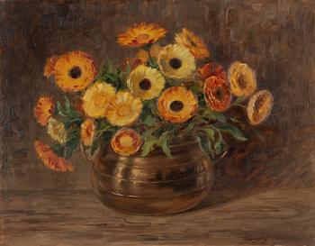 Fanny Hjelm, oil on panel, signed.