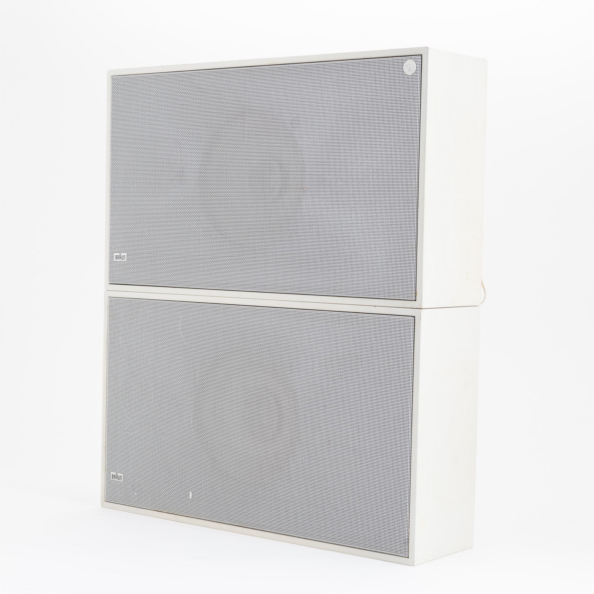 Dieter Rams, högtalare, ett par, modell "L 25", Braun.