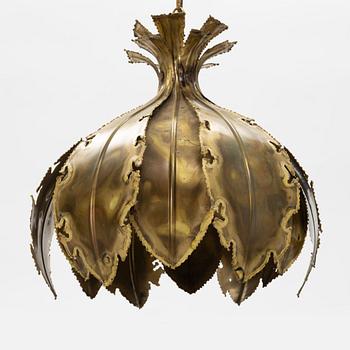 Svend Aage Holm Sørensen, a brass ceiling light, Sørensen & Pedersen Belysning ApS, Denmark, 1960-tal.
