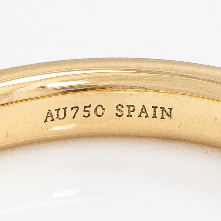 Tiffany & Co, !8 K gold stacking band ring, brilliant-cut diamonds, Peretti.