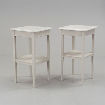 A pair of bedside tables, early 20th century.