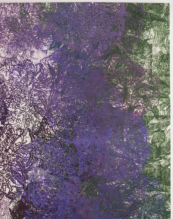 Jebah Baum, blandteknik på duk, signerad och daterad 2008 a tergo.