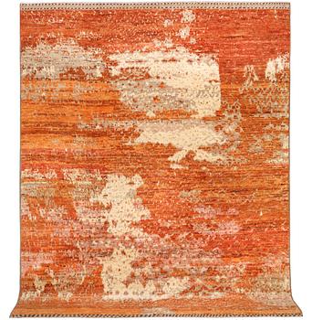 A Moroccan carpet with modern design, c. 297 x 249 cm.