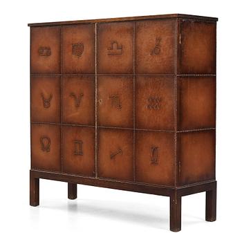 331. Otto Schulz, a Swedish Modern Zodiac patterned cabinet for Boet, Gothenburg, 1930-1940s.