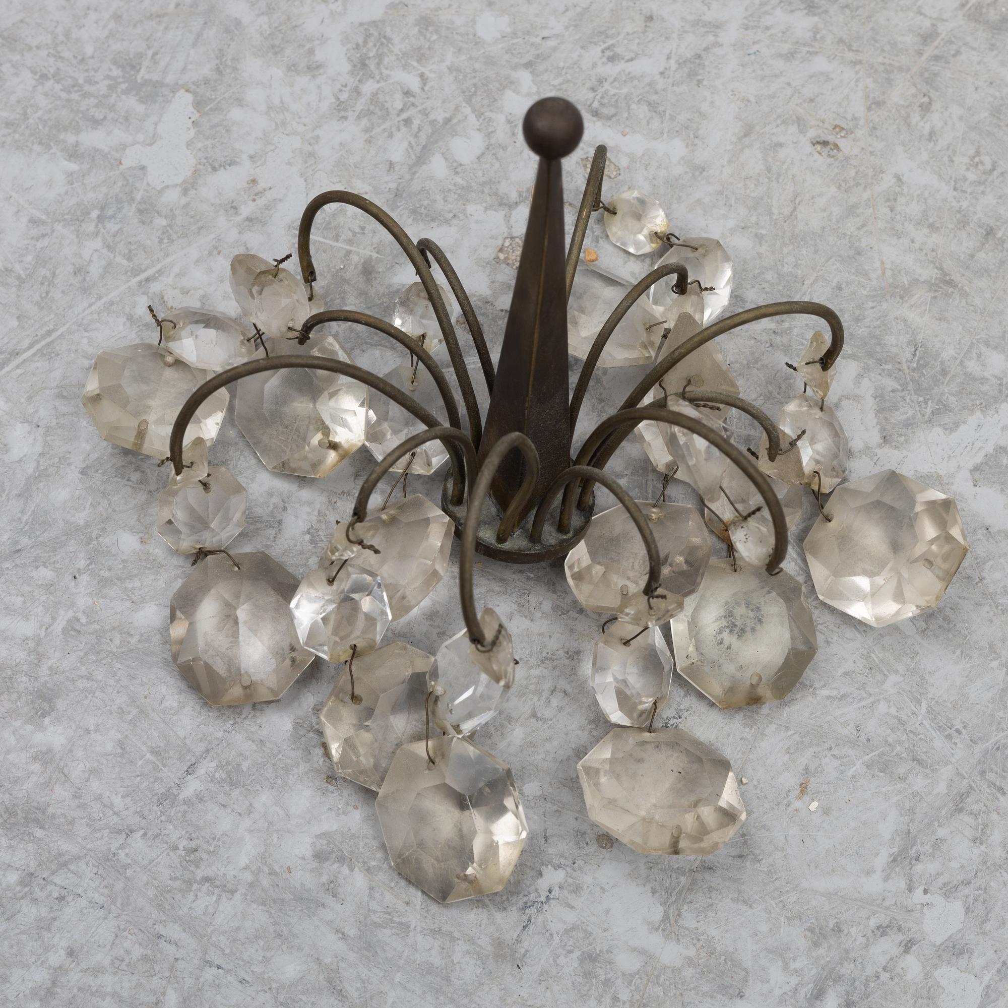 A Gustavian style chandelier, first half of the 20th century.