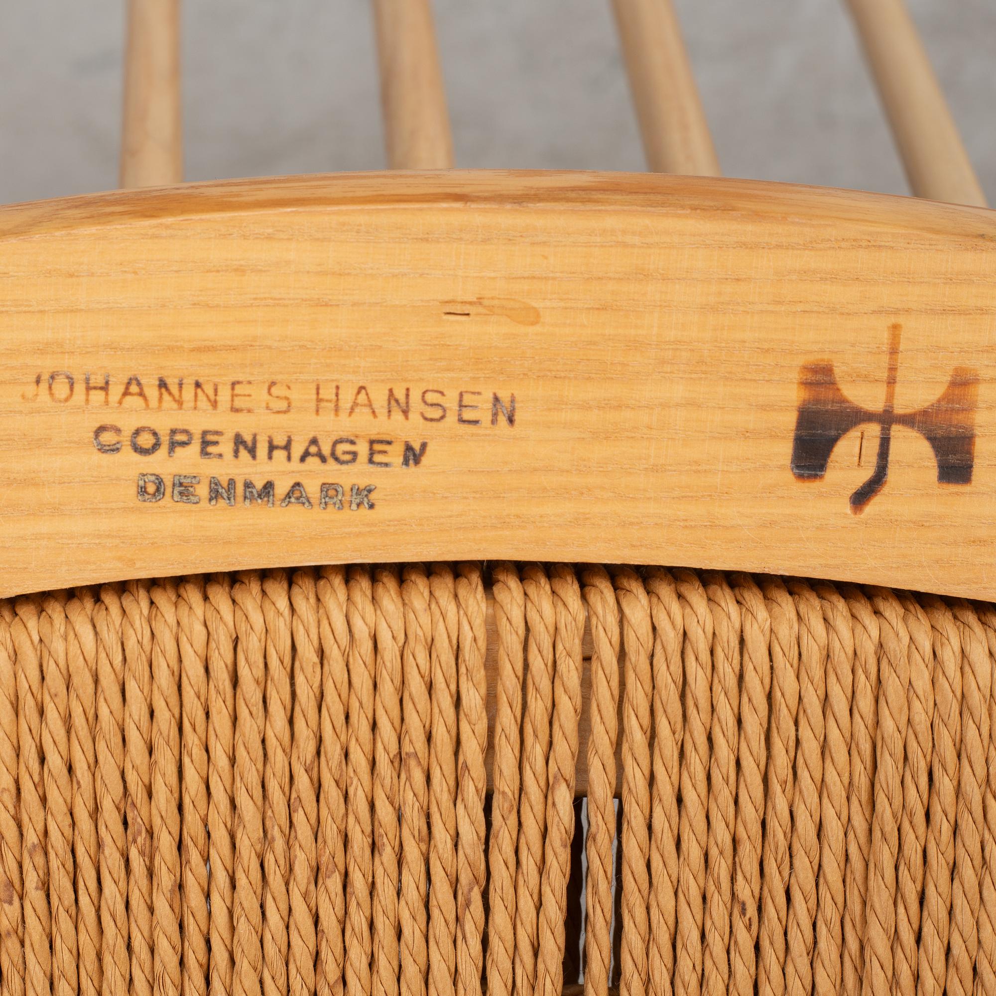 Hans J. Wegner, armchair, "Peacock chair", Johannes Hansen, Copenhagen, Denmark.