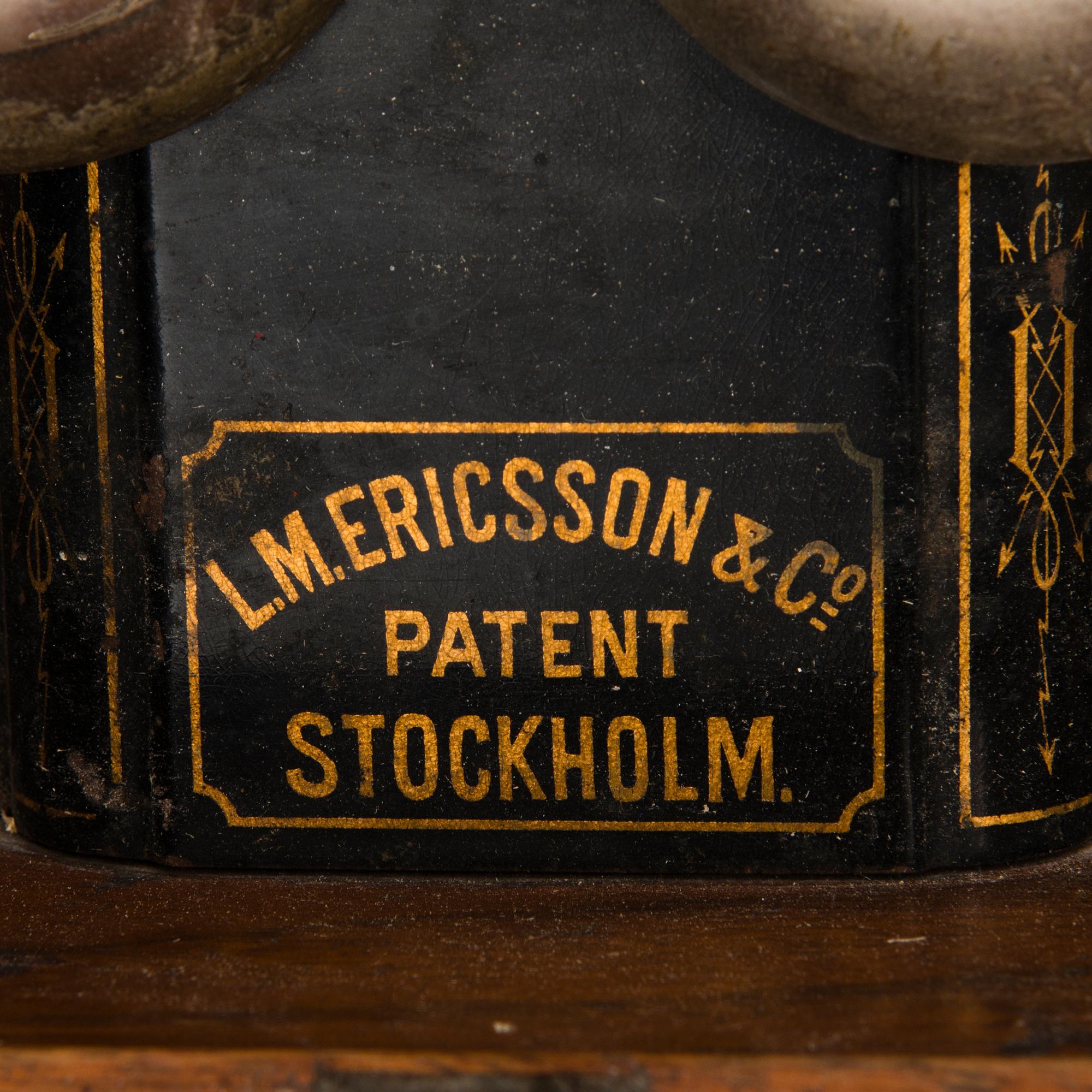 VÄGGTELEFON, L. M. Ericsson, Stockholm, 1900-talets början.