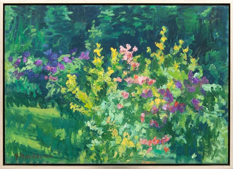 Gerhard Nordström, blommande trädgård.