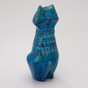 A ceramic Cat from the Rimini blu-series by Bitossi, Italy 1960s.