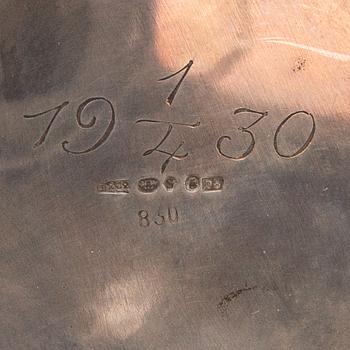 David Andersen vases, a pair, silver, Stockholm 1930.