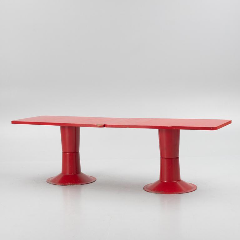 Yrjö Kukkapuro, a pair of 'Saturnus' tables and eight chairs, Haimi, Finland, 1970's.