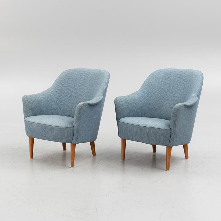 Carl Malmsten, a pair of 'Samspel' armchairs, second half of the 20th Century.