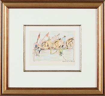 AXEL OLSON, blandteknik, signerad och daterad 79.