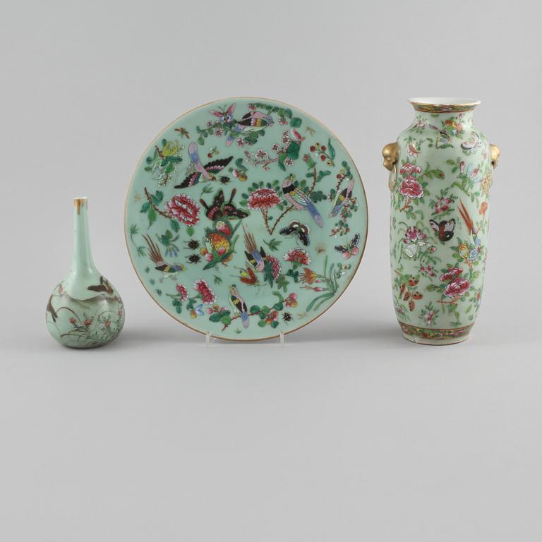 FAT och VASER, 3 delar, porslin, Kina, 1800/1900-tal.