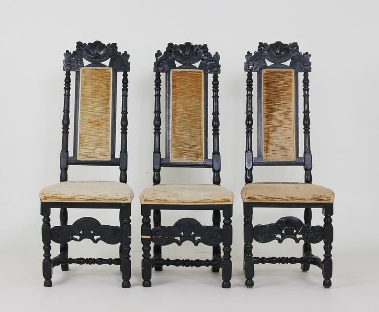 STOLAR, 3 st. Barock, 1700-tal.