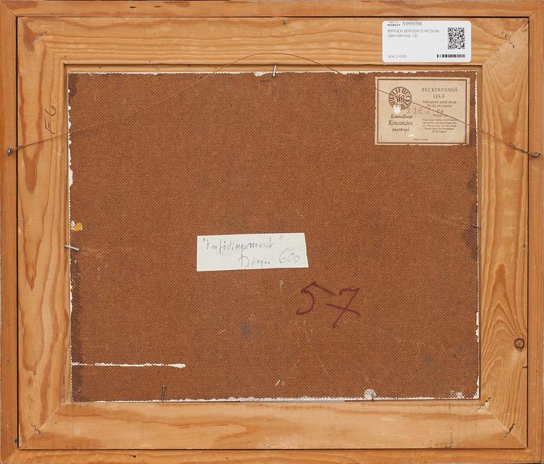 BIRGER BIRGER-ERICSON, oljemålning.