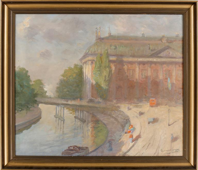 GUNNAR LAMPA, olja på duk, signerad.