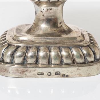 Confectionery bowl and cream jug, low-grade silver, Empire, 19th Century.