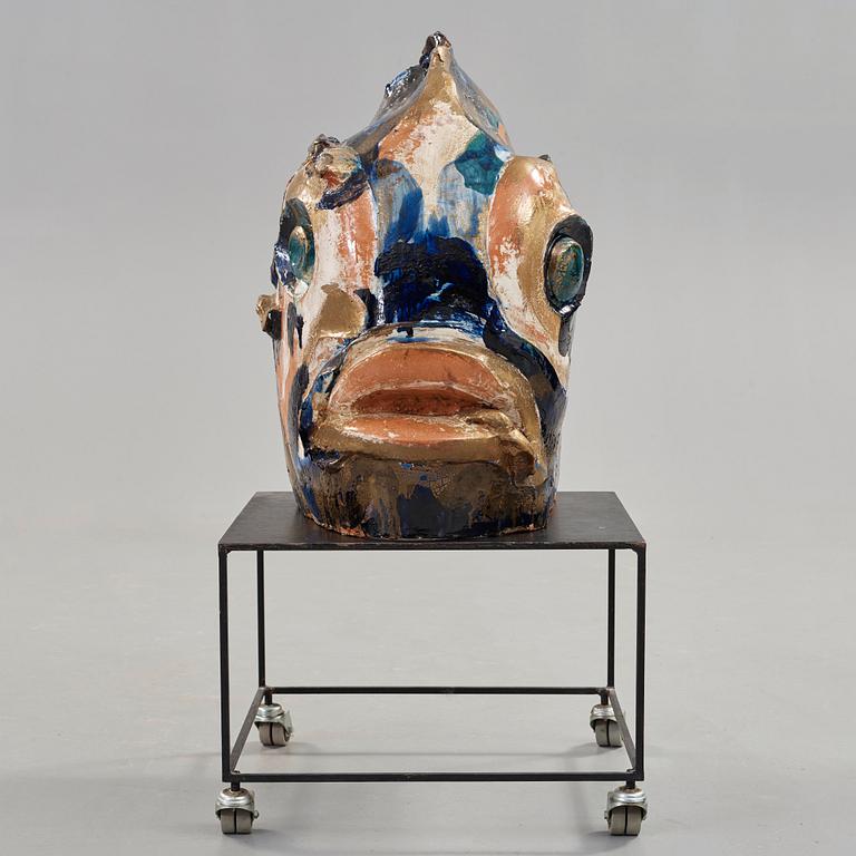 Hertha Hillfon, a glazed terracotta sculpture, Sweden, probably 1980's.