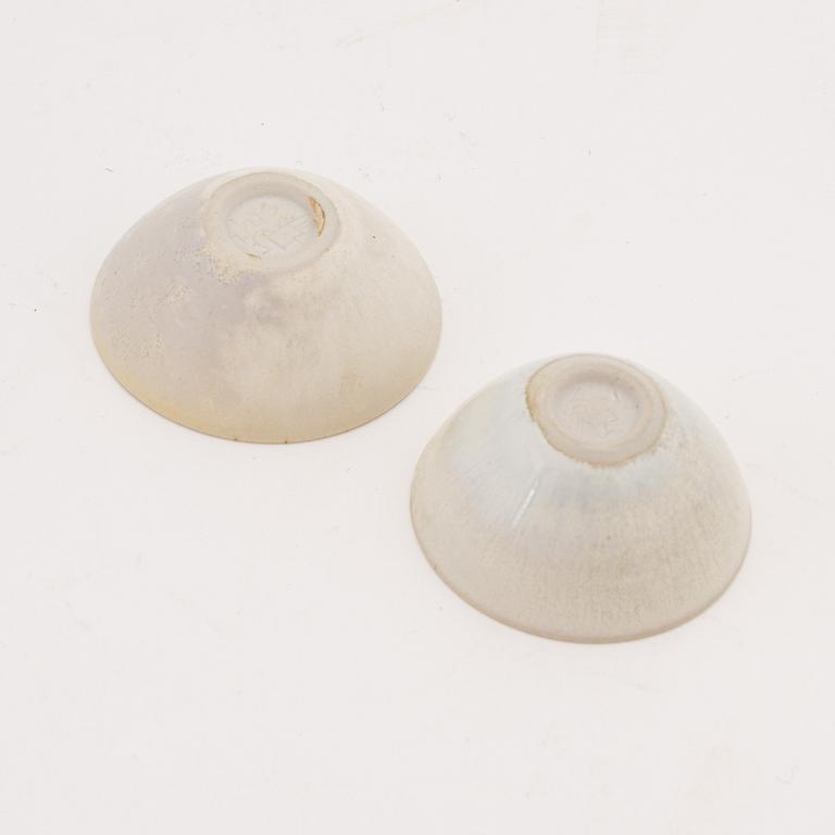 Stig Lindberg, a set of four stoneware miniatures, Gustavsbergs studio.