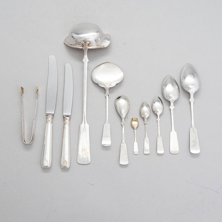 A 46-piece set of shell motif silver cutlery, Finnish manufacturers, 1928-66.