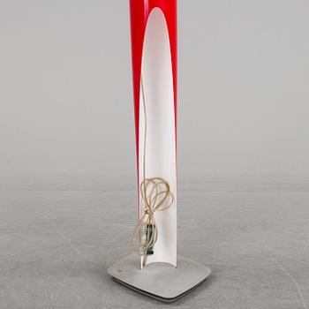 A plastic floor lamp, late 20th century.