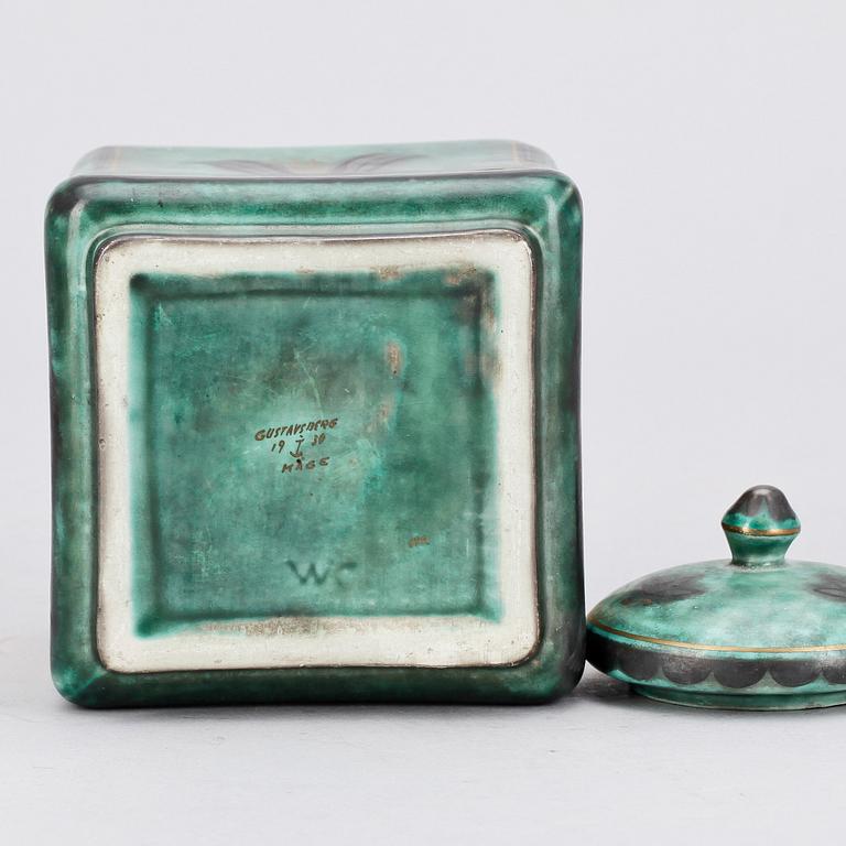 BURK med LOCK, stengods, Argenta, W.Kåge, Gustavsberg 1930.