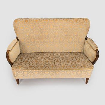 Birger Hahl, soffa samt fåtöljer, ett par, Haimi Oy 1946.