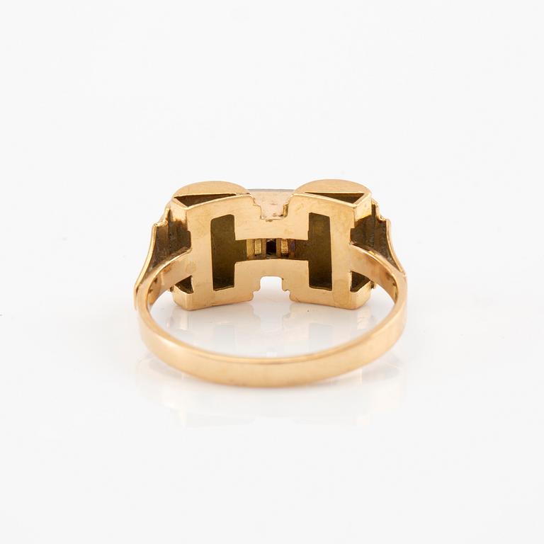 Ring 18K guld, Ernst Bylehn Katrineholm 1953.