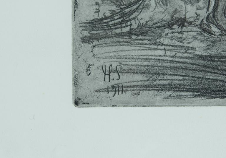 Hugo Simberg, "Änglavingar plockas". 1911.