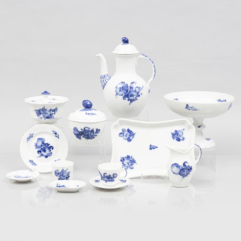 A 34-piece 'Blå blomst' porcelain coffee service, Royal Copenhagen, Denmark.