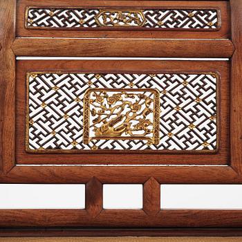 Dagbädd, hardwood. Qingdynastin, 1800-tal.