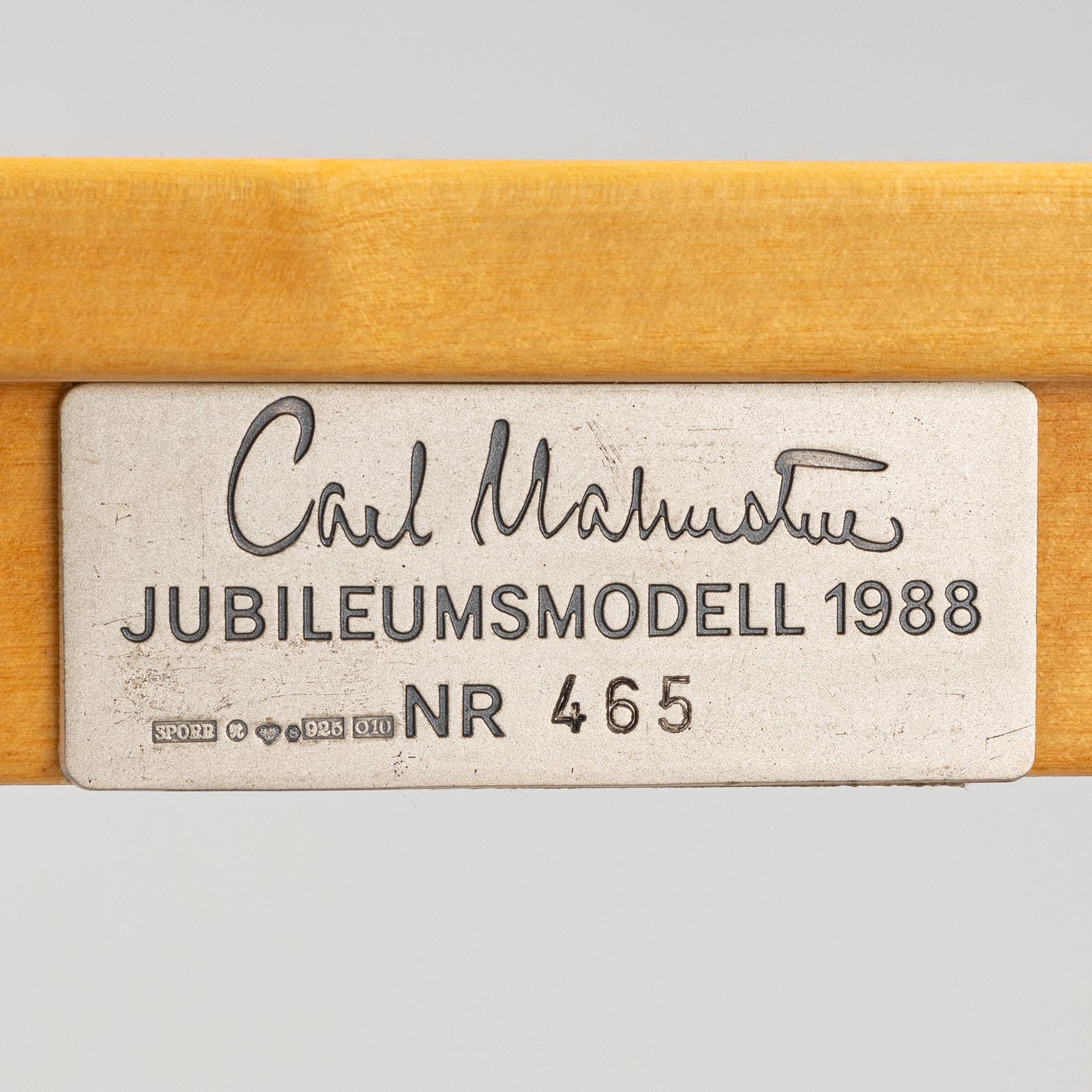 Carl Malmsten, nesting tables, 3 pieces, "Släden", Anniversary model 1988 no. 465.