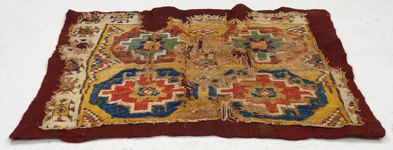 Fragment, antik Kappadokien, Östra Anatolien, ca 96 x 102, 1700-tal.