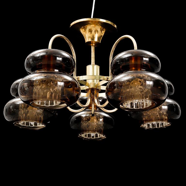 Carl Fagerlund, a ceiling lamp, Orrefors second half of the 20th century.