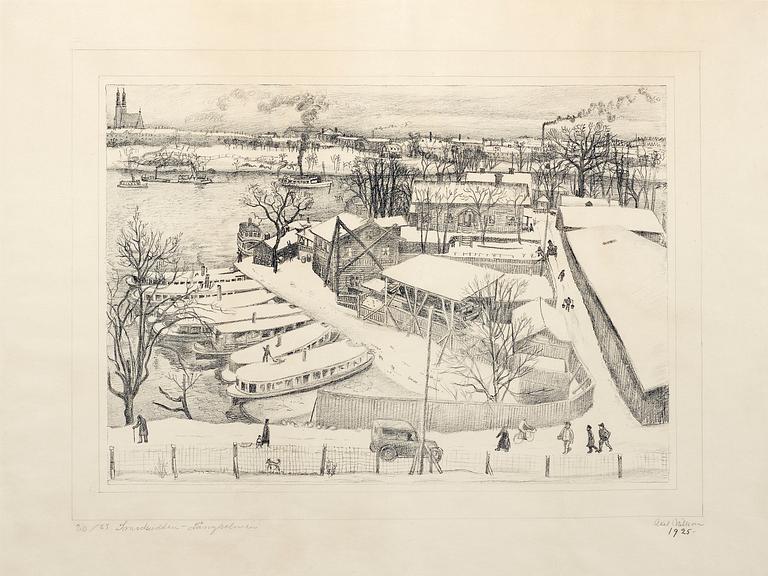 AXEL NILSSON, litografi, numr 20/23, sign och dat 1925.