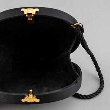 CELINE, a velvet evening clutch/shoulder bag.