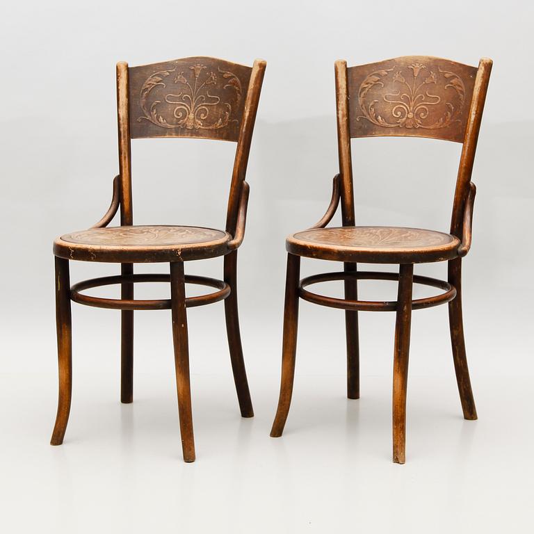 STOLAR, 1 par, Thonetmodell, Fischel, Wien, 1900-talets början.
