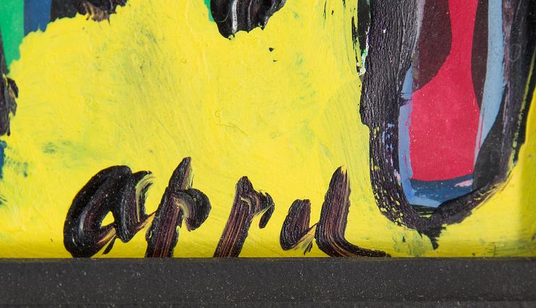 KAREL APPEL, acrylic on paper. Signed Appel.