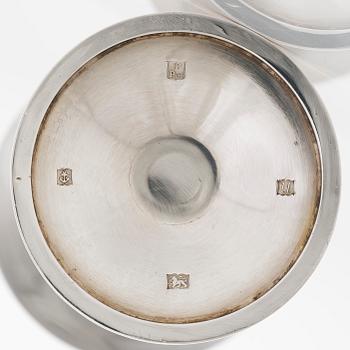 Bägare, 4 st, sterlingsilver, Poston Products Ltd, Birmingham, England 1969.