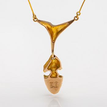 Björn Weckström,  A 14K gold and platinum necklace "Kaira". Lapponia 1977.