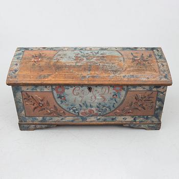 Chest, folk art, dated 1793.