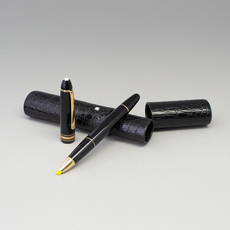 A Montblanc highlighter document pen.