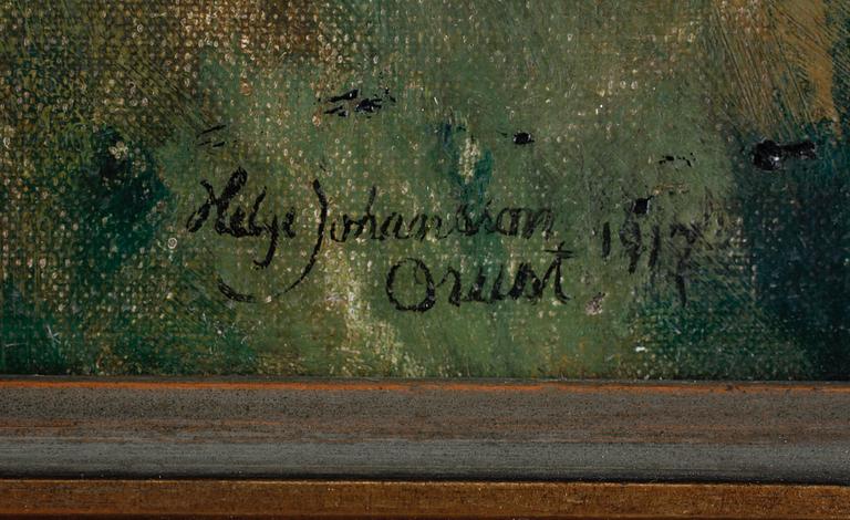HELGE JOHANSSON, olja på duk, sign o dat Orust 1917.