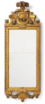 86. A Gustavian giltwood mirror by C. G. Fyrwald (master in Stockholm 1776-1825).